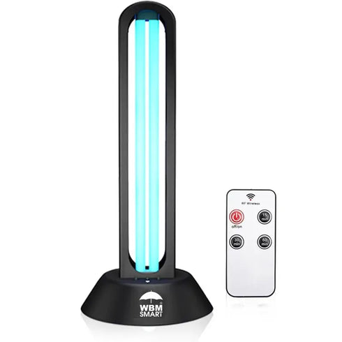 UV Light Sanitizer, UVC Disinfection Blue Lamp, 40W Remote Control Ultraviolet Ozone Sterilization Light Compact for Home Office Hotel Travel
